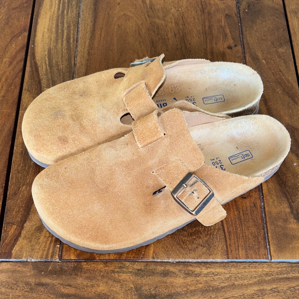 Birkenstock Camel Suede Mules